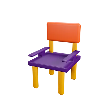 Student Chair  3D Illustration