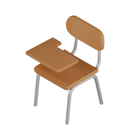 Student Chair 3D Illustration