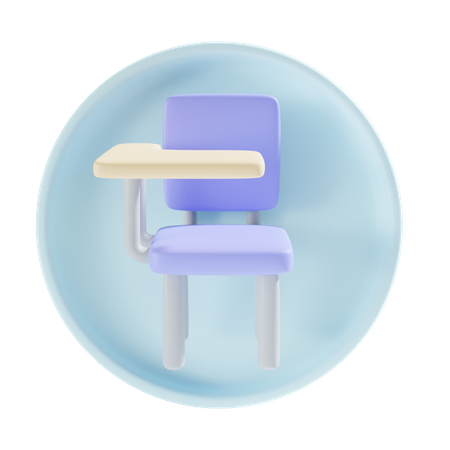 Student Chair  3D Icon