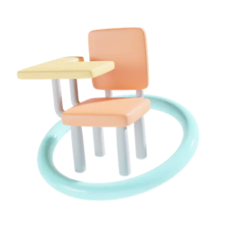 Student Chair  3D Icon
