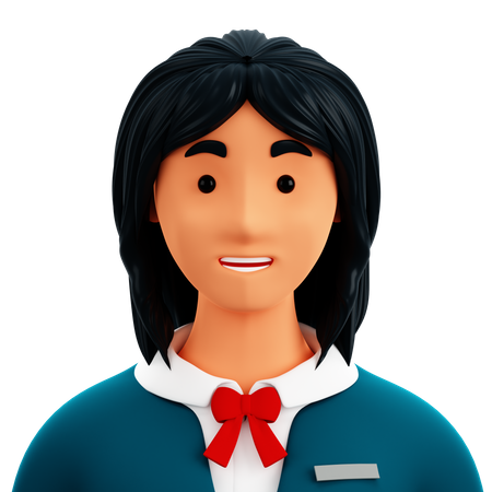 Student Female  3D Icon