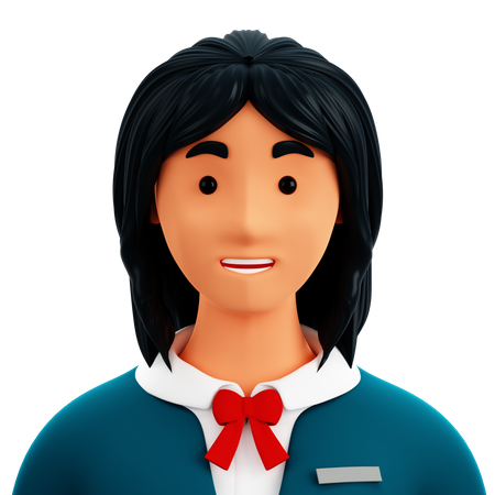Student Female 3D Icon