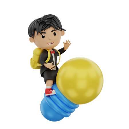 Student Get An Idea  3D Icon