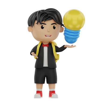Student Get An Idea  3D Icon