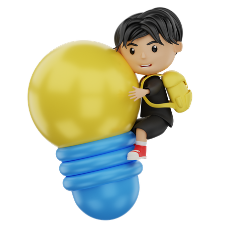 Student Get An Idea  3D Icon