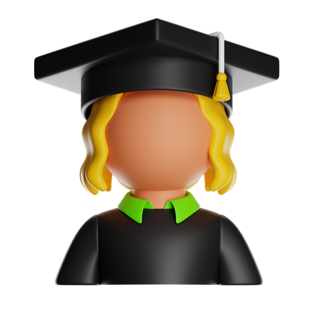 Student Girl  3D Icon