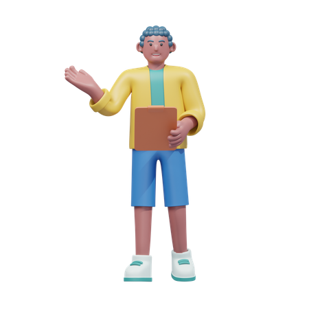 Student Giving Board Presentation  3D Icon