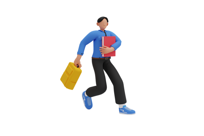 Student going to school  3D Icon