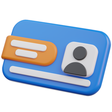 Student Id  3D Icon
