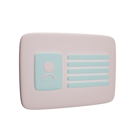 Student Id 3D Icon