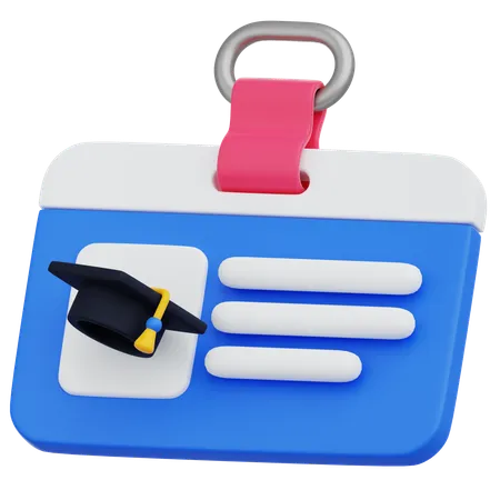 Student ID Card Icon Perfect For UI UX And Any Design Projects 3D Icon
