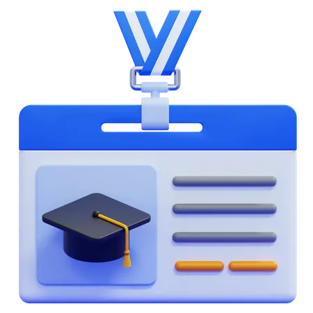 Student ID Card  3D Icon