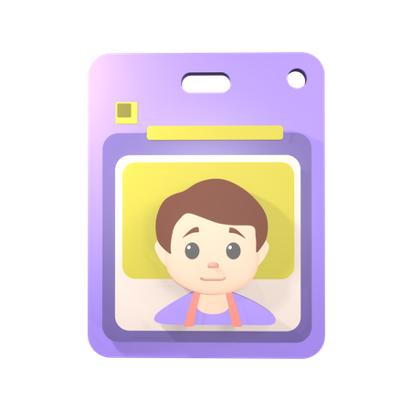 Student ID Card  3D Icon