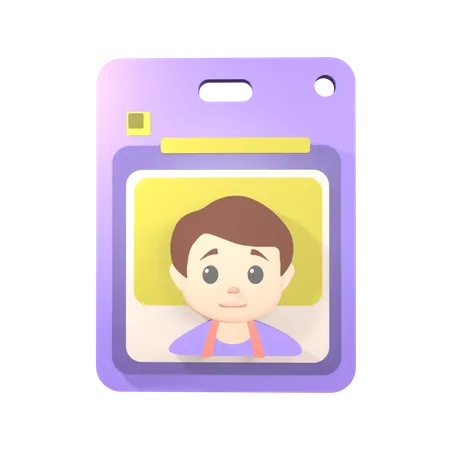 Student ID Card  3D Icon