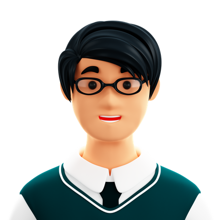 Student Male  3D Icon