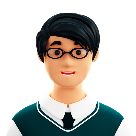 Student Male 3D Icon