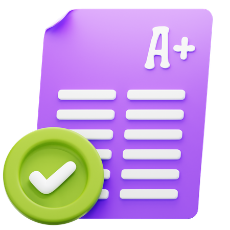 Student Passed  3D Icon