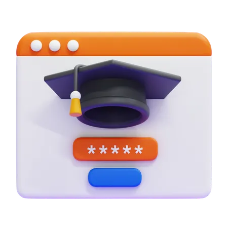 STUDENT PASSWORD  3D Icon