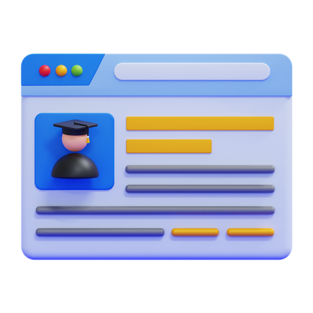 Student Profile  3D Icon