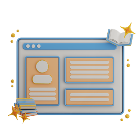 Student Profile  3D Icon