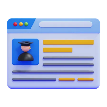 Student Profile  3D Icon