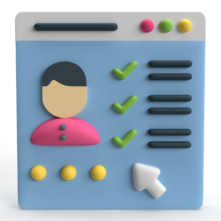 Student Profile  3D Icon