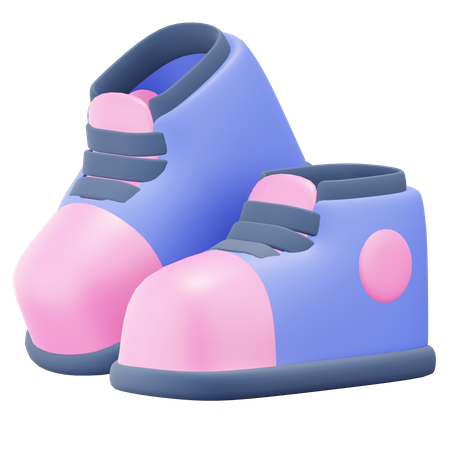 Student Shoes 3D Illustration