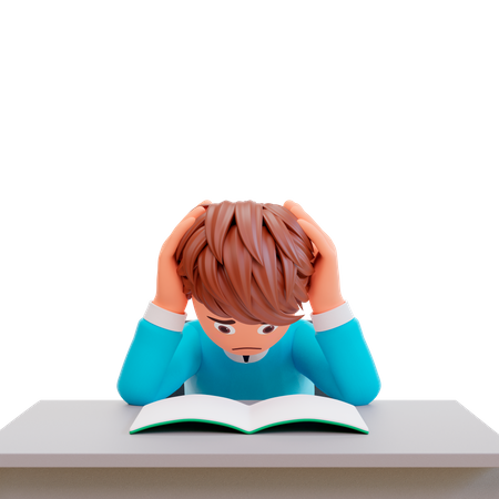 Students are dizzy studying  3D Icon