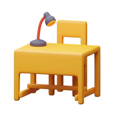 Study Desk  3D Icon