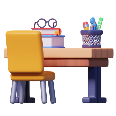 Study Desk  3D Icon