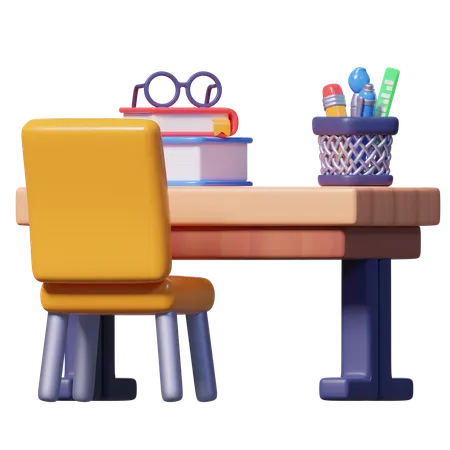 Study Desk  3D Icon