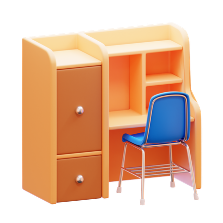 Study Desk  3D Icon