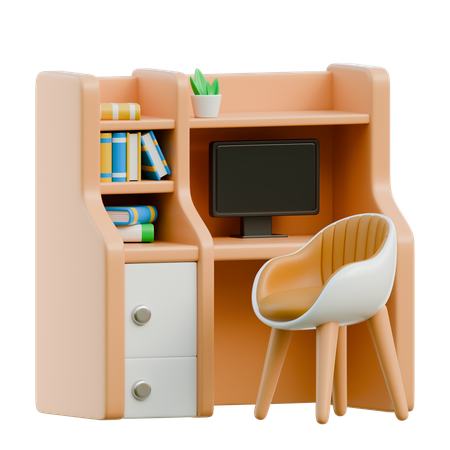 Study Desk  3D Icon