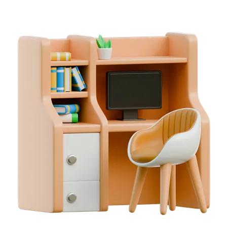 Study Desk  3D Icon