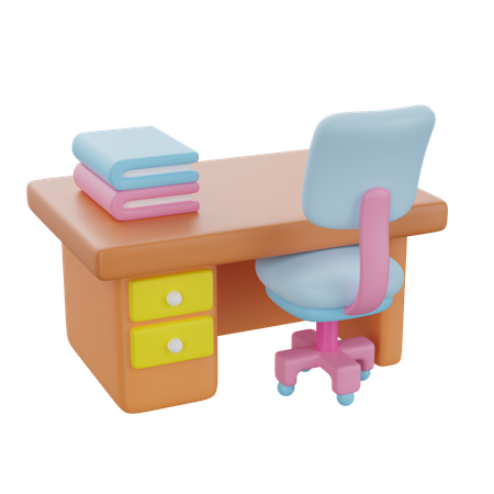 Study Desk  3D Icon