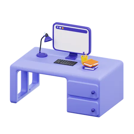 Study Desk  3D Icon