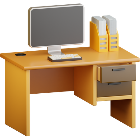 Study Desk  3D Icon