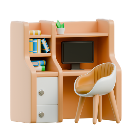 Study Desk  3D Icon