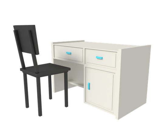 Study Table  3D Icon