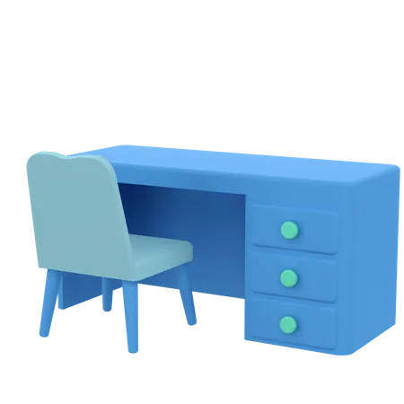 Study Table  3D Icon