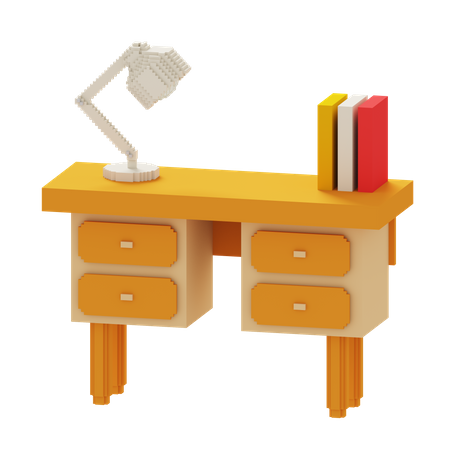 Study Table 3D Icon