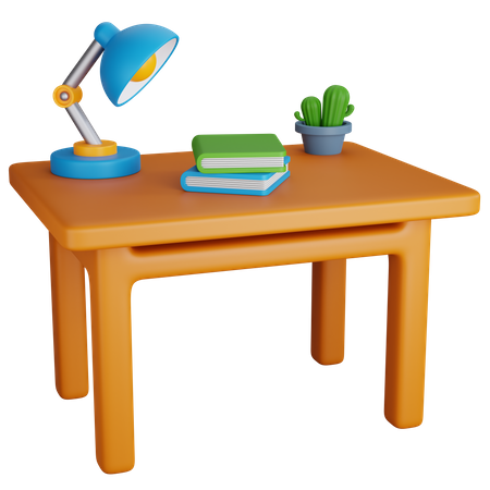 Study Table 3D Icon