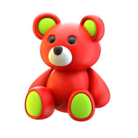 Stuffed teddy bear  3D Icon