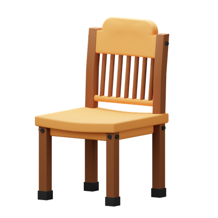 Stuhl Holz  3D Icon