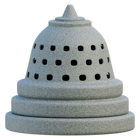 Stupa Replica Of Borobudur Temple  3D Icon