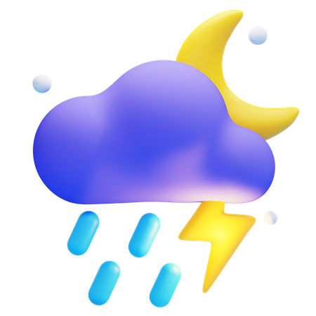 Stürmische Nacht  3D Icon