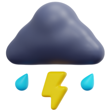 Sturm Wetter  3D Icon