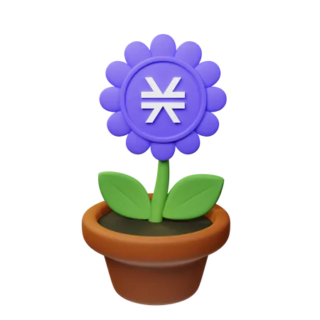 Stx Crypto Plant Pot  3D Icon