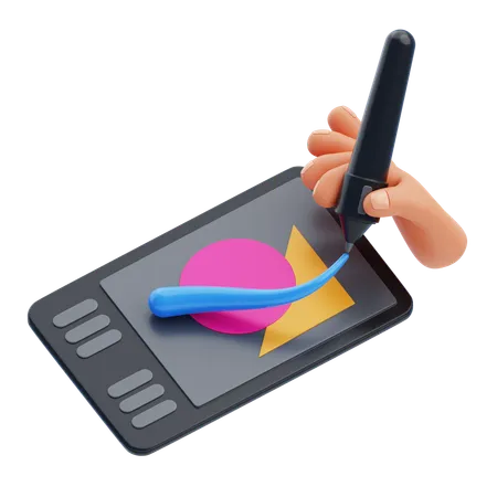 Tablette à stylet  3D Icon