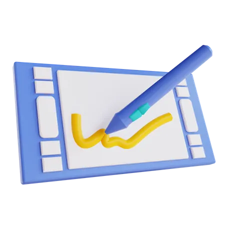 Tablette à stylet  3D Icon